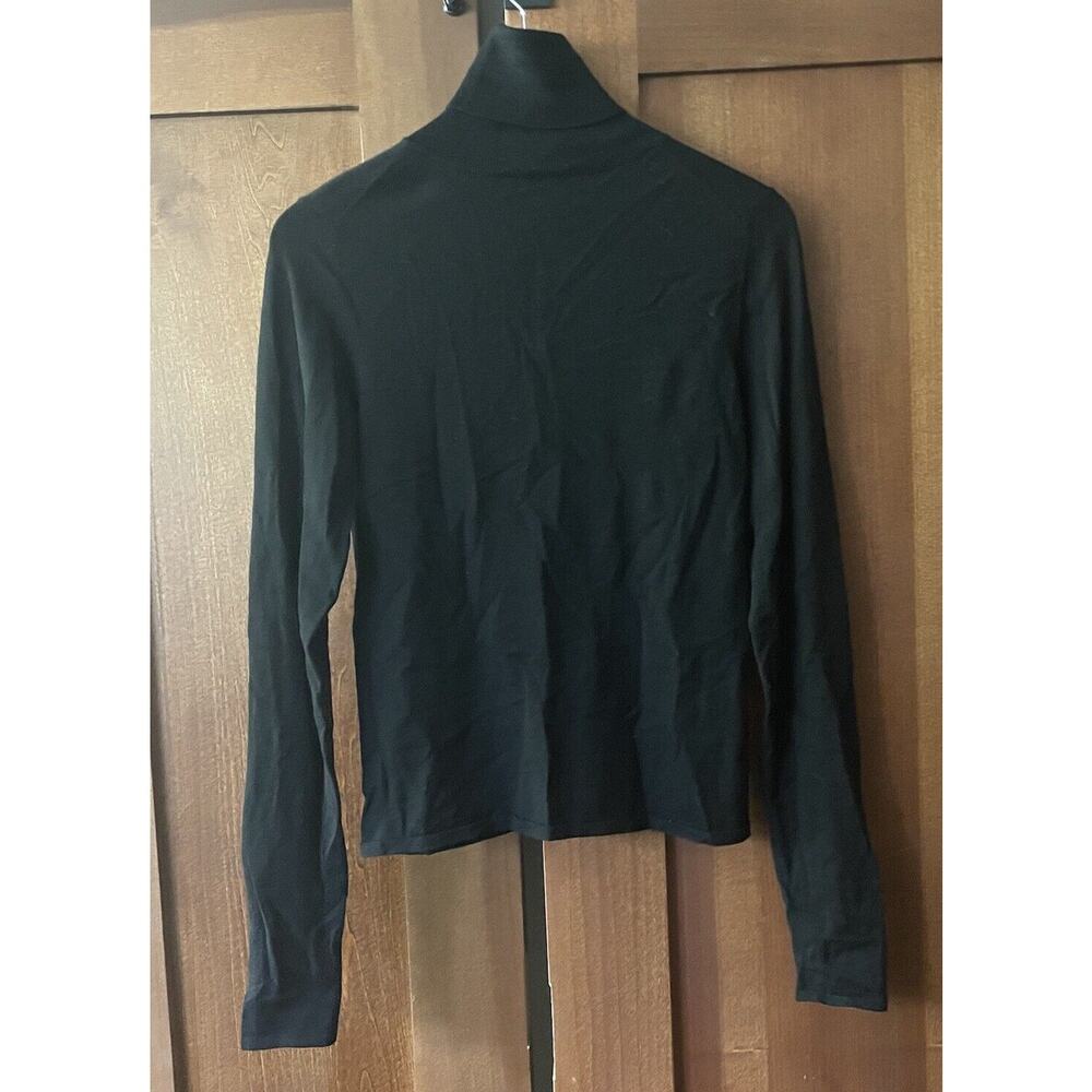 Theory Sweater Lightweight Wool Blend Knit Turtleneck Pullover Womens Large